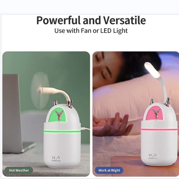 China Getter Mini Humidifier Cool Mist Air Humidifier for Bedroom, Kawaii  Decor Cute Portable Small Humidifier for Baby, Adjustable 280ml Last up to  6-8H, Waterless Auto Shut off, 7 Color LED Light